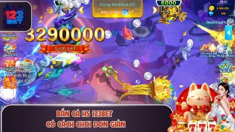 Bắn cá H5 123Bet có cách chơi đơn giản