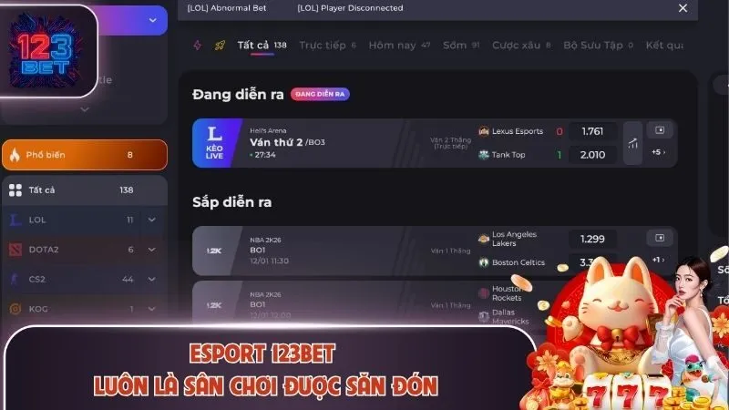 Esport 123bet - Thế Giới Cá Cược Thể Thao Điện Tử Số 1 2 Esport 123Bet luôn là sân chơi được săn đón